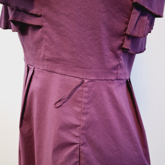 🅱️🅾️G🅾️ BCBG purple ruffles sleeveless dress - Picture 5 of 10
